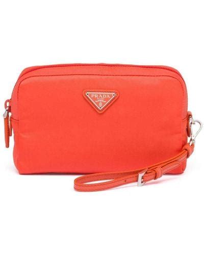 red prada makeup bag|Prada bag with pouch.